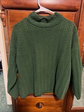 GAP Forest Green Textured Turtleneck Sweater